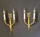 Vintage Of French Brass 2 Light Sconce Wall Light