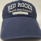 Youth Red Rocks Hat Adjustable Ouray Blue White Park   Amphitheatre Logo Casual