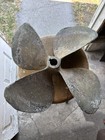 Vintage Columbian Tetradyne 20    Brass Boat Propeller Prop Patina Lqqk
