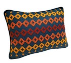 Pendleton Throw Pillow Multi-color Navy Usa Decorative Embroidered 15 X 11 Euc