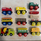 Wooden Train Set Mixed Lot Magnetic Engines Cars Play22 Compatible