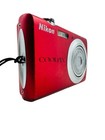 Nikon Coolpix S203 Red Digital Camera Parts repair  lcd Screen Damaged  268