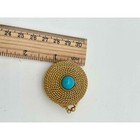 Vintage Estee Lauder Youth Dew Golden Rope Turquoise Compact Solid Perfume 70s