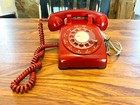 Vintage Working Western Electric Telephone Classic Red Desk Phone