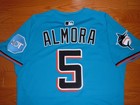 Miami Marlins Albert Almora  25 Game Issued Un Used Worn Jersey  cubs Reds Mets 