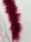 Vintage Red Maroon Feather  Clips Roach Retro 70 s   80 s Party Hair  1 