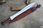 Custom Handmade Carbon Steel Blade Greek Xiphos Sword   Hunting Sword Camping