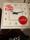 Vintage 1960s Things Go Better With Coke Coca-cola Hanover Clock 16x16 As Is