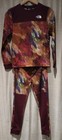 The North Face Kids Waffle Baselayer Set Boysenberry Paint Lightening Sz 10
