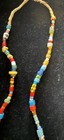 Vintage African Trade Bead Necklace Multi-color Glass Beads 26   
