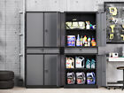 72  Metal Storage Cabinet Garage Tool Storage Cabinets W pegboard Wheels 4 Doors
