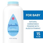 Johnson s Baby Powder With Naturally Derived Cornstarch  Aloe   Vitamin E 15 Oz