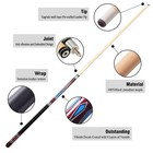 2 Pcs 58 Inch 2 Piece Maple Billiard Pool Cue Stick Set Professional Adult