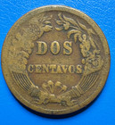 1878 Peru 2 Centavos  dos Centavo  Circulated Ungraded 