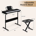 61 Keys Beginners Piano Keyboard Electric Keyboard Kit With Adjustable Stand
