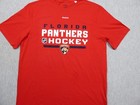 Reebok Florida Panthers Hockey T-shirt Mens 2xlt Red Nhl Team Logo Short Sleeve