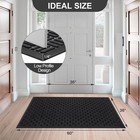 Entrance Mat Indoor Outdoor Heavy Duty Commercial Front Door Mats Carpet Black