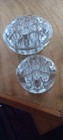 Vintage2 Frog  Hole Domed Clear Glass 3   11 Hole Flower Frog An  5in  13 Hole