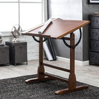Vintage Rustic Oak Top Adjustable Drafting Craft Drawing Hobby Table Writing Stu