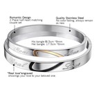 His Or Hers Matching Heart Stainless Steel   Real Love  Promise Couple Bracelet