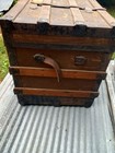 Vtg 32x18x20  Tall Brown Wooden Trunk