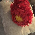 Hawaiian Hula Uli Uli Feathered Gourd Rattles Red And Yellow Pair