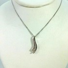 14k White Gold Plated 1 Ct Round Cut Simulated Diamond Journey Pendant Necklace
