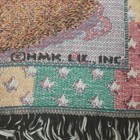 Fuzzy Teddy Baby Bears Throw Blanket Tapestry Afghan 36  X 46  Red Calliope Vtg
