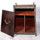 Japanese Antique Wooden Raden Box Mother Of Pearl Inlay Cabinet Storage Wbx322