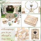 Rustic Wedding Guest Book  Heart Guest Book Alternative With Wooden Drop Brown