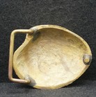 Wf09158 Very Cool Vintage 1970s   sea Shell   Aquatic Fashion Brass Belt Buckle