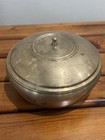 Korean Hand Forged Bronze Lidded Bowl Dish Teukdae Mark Bangjja Yugi Vintage
