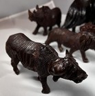 Vintage Hand-carved Wooden Safari Animals - Lot Of 6