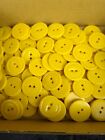 Lot Of 100 Vintage Yellow Buttons Two Hole 