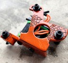 Lefty Orange Carved Web Black Widow  Shader Tattoo Machine Handmade Left Handed