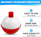 Fishing Bobbers Hard Abs Push Button Round Buoy Float Snap-on Set 12pcs 6 Sizes