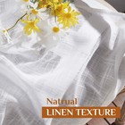 Faux Linen Sheer Curtains - Privacy Semitransparent Light Filtering Semi Voil   