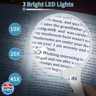 Large Magnifying Glass With Light 10x 20x 45x Illuminated Handheld Magnifier    