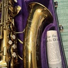 1941 Conn 6m Lady In The Bell Pro Alto Sax Gold Lacquer Fine Tuner On Neck