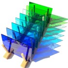 Litmind 16 Sheets Transparent Stained Glass Sheets 4x 6inch Mosaic Glass Tiles F