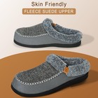 Men s Slippers Slip On Moccasin  Indoor Outdoor Warm Fuzzy Comfy House Shoes    