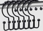 Shower Curtain Hooks black Shower Curtain Hooks Rust Proof set Of 12  203