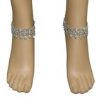 Ankle Bracelet Foot Chain Round Silver Crystal Anklet Brafoot Payal Jewelry Gift