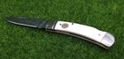 Boker Lockback White Smooth Bone Handle Stainless Folding Pocket Knife  110250wb