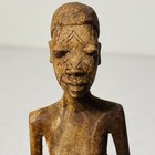 Tribal African Wood Hand Carved Figurine Statue Wooden Woman Carrying Healing