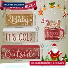 Moucuny 4 Pcs Christmas Table Decorations Indoor  Hot Cocoa Wood Block Sign