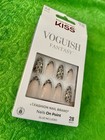 Kiss Leopard Animal Print Medium Almond Press-on Nails Beige Black