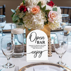 Modern Acrylic Wedding Signage For Ceremony And Reception Table Decor  white 