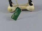 German Pointer Dog Christmas Ornament Black Resin Bone 4in