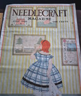 Antique July 1928 Needlecraft Magazine Home Knitting Sewing Crafts Free Ship